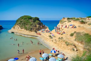 strand korfu 300x200 - People at the Canal d amour beach on Corfu island, Greece